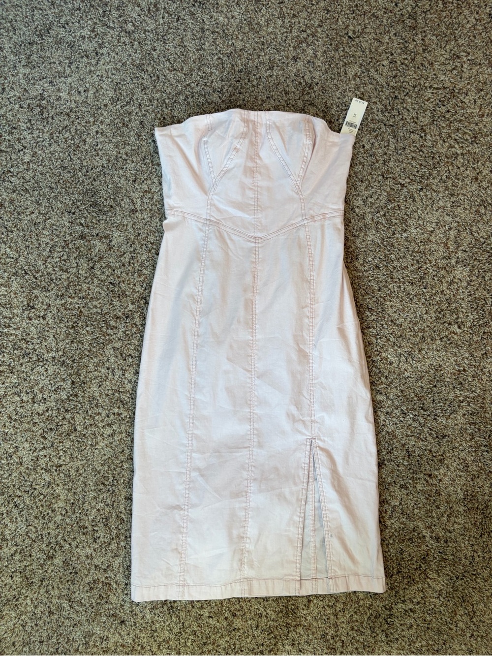 Anthropologie Strapless Light Pink Dress